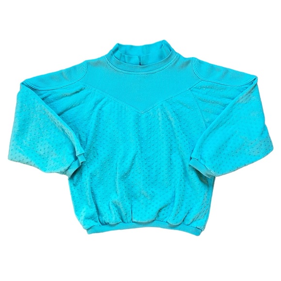 Vintage 80s Winners Choice Sky Blue Sweetheart Sweater - Picture 2 of 9